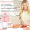 Noswo Blender To Go - Draagbare Blender - Portable Blender - Mini Blender voor Onderweg - Smoothie Maker - Draadloze Blender - Roze