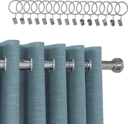 Noswo Gordijnroede Zonder Boren - 130-230 cm - Inclusief 15 Ringen - Uitschuifbaar - Douchestang - Douchegordijnstang - Klemstang - Zelf Opspannend - Zilver