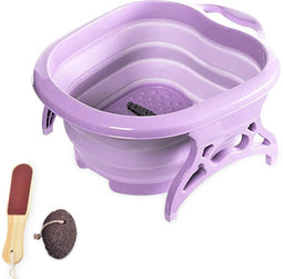 Noswo Voetenbad - Voetbad Inklapbaar - Voetenbad met Massage - Voetmassage - Paars