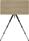 NOT A DESK Bamboe tripod bureau L - compact bureau - in hoogte en helling verstelbaar - mobiel zit sta bureau - draagbaar kantoor - multifunctioneel