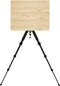 NOT A DESK Bamboe tripod bureau S - compact bureau - in hoogte en helling verstelbaar - mobiel zit sta bureau - draagbaar kantoor - multifunctioneel