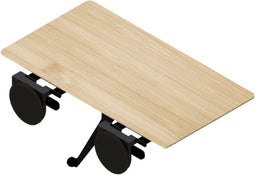 NOT A DESK Bamboe zwevende bureau L - compact bureau - in hoogte en helling verstelbaar - mobiel zit sta bureau - draagbaar kantoor - multifunctioneel