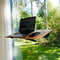 NOT A DESK Bamboe zwevende bureau L - compact bureau - in hoogte en helling verstelbaar - mobiel zit sta bureau - draagbaar kantoor - multifunctioneel