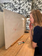 NOT A DESK mobiel whiteboard - verstelbaar in hoogte - HPL scratch resistant - liggend formaat - bamboe - handig en compact - buitenwerk - brainstorm