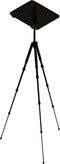 NOT A DESK Zwart tripod bureau S - MDF gerecycleerd hout - Made In Belgium - compact bureau - in hoogte en helling verstelbaar - mobiel zit sta bureau - draagbaar kantoor - multifunctioneel