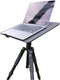 NOT A DESK Zwart tripod bureau S - MDF gerecycleerd hout - Made In Belgium - compact bureau - in hoogte en helling verstelbaar - mobiel zit sta bureau - draagbaar kantoor - multifunctioneel