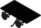 NOT A DESK Zwart zwevende bureau L - MDF hout - Made in Belgium - compact bureau - in hoogte en helling verstelbaar - mobiel zit sta bureau - draagbaar kantoor - multifunctioneel