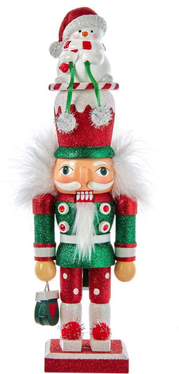 Notenkraker sneeuwpop l30cm