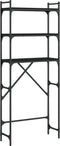 vidaXL - Wasmachinerek - 67x25x163 - cm - bewerkt - hout - zwart