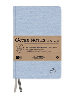 Notitieboek aurora ocean a5 192blz lijn 80gr blauw