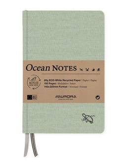 Notitieboek aurora ocean a5 192blz lijn 80gr groen