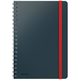 Notitieboek Leitz Cosy B5 lijn spiraal grijs | 15 stuks