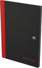 NOTITIEBOEK OXFORD BLACK AND RED A4 96VEL GELINIEERD ASS.