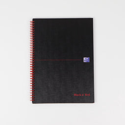 NOTITIEBOEK OXFORD BLACK AND RED A5 KARTON GELINIEERD