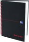 NOTITIEBOEK OXFORD BLACK AND RED A5 KARTON GELINIEERD