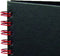 NOTITIEBOEK OXFORD BLACK AND RED A5 KARTON GELINIEERD