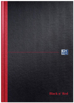 Notitieboek Oxford Black n' Red A4 96vel blanco zwart | 5 stuks