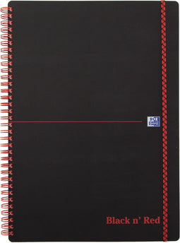 Notitieboek oxford black n' red a4 pp ruit - 5 stuks
