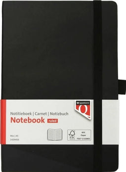 Notitieboek quantore a5 flex lijn 192blz 80gr zw | 3 stuks