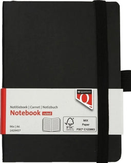 Notitieboek quantore a6 flex lijn 192blz 80gr zw | 3 stuks