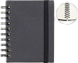 Notitieboek Quantore A6 spiraal zwart | 3 stuks