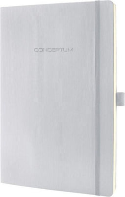 notitieboek Sigel Conceptum Pure softcover A5 lichtgrijs gelinieerd SI-CO323