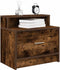 vidaXL - Nachtkastjes - 2 - st - met - lade - 51x31x47 - cm - gerookt - eikenkleurig