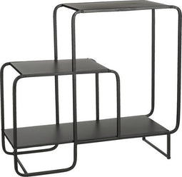 Mica Decorations Jules Wandkast - L70 x B30 x H76 cm - Speels design - Zwart