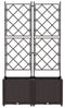vidaXL - Tuinplantbak - met - Trellis - 2 - st - Bruin - 80x40x143 - cm