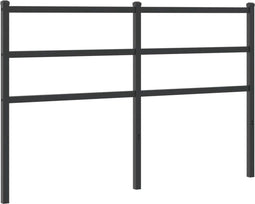 vidaXL - Hoofdbord - 135 - cm - metaal - zwart