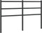 vidaXL - Hoofdbord - 135 - cm - metaal - zwart