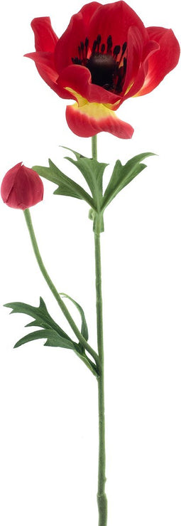Nova nature - Anemone spray Mina red 63 cm kunstbloem