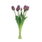 Nova Nature Nova Nature Zijden Kunstbloemen Tulpen Bundel Tulpen Bos Aubergine Paars