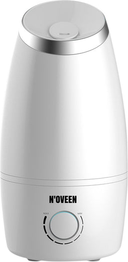NOVEEN - UH115 Ultrasone Luchtbevochtiger met Aromatherapie - 12 Uur Doorlopende Werking - Automatische Uitschakeling en LED-Knop - Geschikt voor Ruimtes tot 35 m2 - Wit