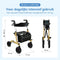 Safe Age® Rollator - Lichtgewicht opvouwbaar - Gevoerde zitting met rugleuning - Goud