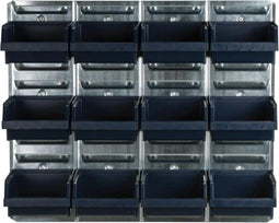 Raaco 137270 - Gereedschapsbord - Paneel met 12 magazijnbakken - Zilverkleurig Donkerblauw