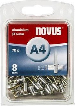 Novus Blindklinknagel A4 X 8mm, Alu SB, 70 st. - 045-0032