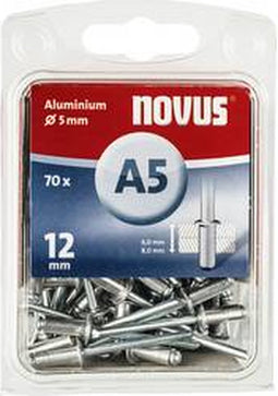 Novus Blindklinknagel A5 X 12 Alu SB, 70 st. - 045-0072