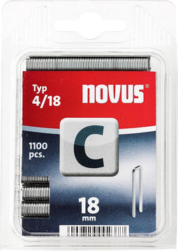 Novus Office 105106000 Nieten met smalle rug Type 4 1100 stuk(s) Afm. (l x b x h) 18 x 6 x 18 mm