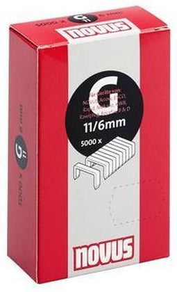 Novus Office 105119200 Nieten met plat draad Type 11 5000 stuk(s) Afm. (l x b x h) 6 x 10.6 x 6 mm