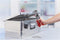 Novus Popnagel pistool set N-10 grijs en rood