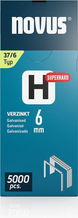 Novus Tools 042-0770 Nieten met fijn draad Type 37 5000 stuk(s) Afm. (l x b) 6 mm x 10.6 mm