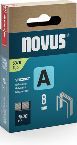 Novus Tools 042-0774 Nieten met fijn draad Type 53 1800 stuk(s) Afm. (l x b) 8 mm x 11.3 mm