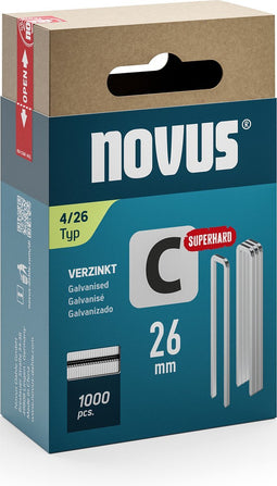 Novus Tools 042-0804 Nieten met smalle rug Type 4 1000 stuk(s) Afm. (l x b) 26 mm x 6.1 mm