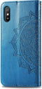 Hoesje Met Pasjeshouder Geschikt voor Xiaomi Redmi 9A - Mandala Bookcase - Turquoise
