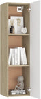 vidaXL - Tv-meubels - 2 - st - 30,5x30x110 - cm - bewerkt - hout - wit - sonoma - eiken