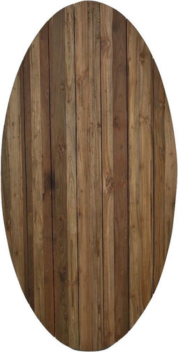 Tuin tafelblad ovaal - 220x110x7 - Naturel - Oud teakhout
