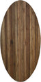 Tuin tafelblad ovaal - 220x110x7 - Naturel - Oud teakhout