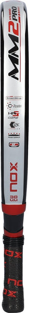 NOX MM2 Pro 12K (Hybrid) - 2022 padel racket zwart/rood