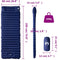 vidaXL - Kampeermatras - met - kussen - zelfopblazend - 1-persoons - marineblauw